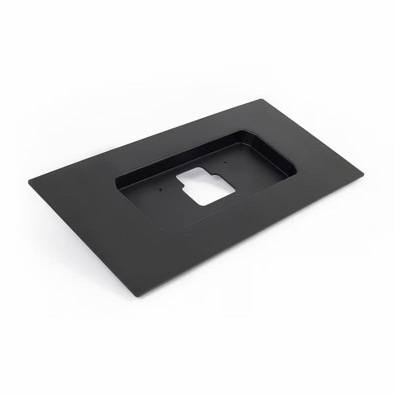Black UV-stabilised ABS plastic moulded panel mount for Haltech UC-10 digital dash, 250mm x 500mm.
