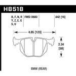 Hawk Performance Ceramic disc brake pad set with HB518Z.642 part number label.