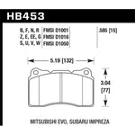 Hawk Performance HT-10 race front brake pad set for high-deceleration track applications.