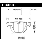 Hawk Performance HPS High Performance Street brake pad set for BMW 5 Series and X Series SUVs