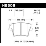 Set of Hawk Performance HPS High Performance Street brake pads with manufacturer part number HB508F.675