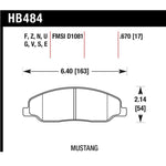 Hawk Performance HP Plus front brake pad set for 2005-2014 Ford Mustang