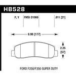 Hawk Performance SuperDuty front brake pads for 2005-2013 Ford F-Series Super Duty trucks