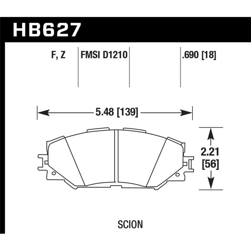 Hawk Performance HPS 5.0 Ferro-Carbon front brake pad set for select 2006-2018 Toyota and Lexus vehicles.