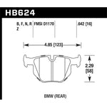 Hawk Performance HP Plus rear brake pad set for 2006-2015 BMW 3 Series and X1 models.
