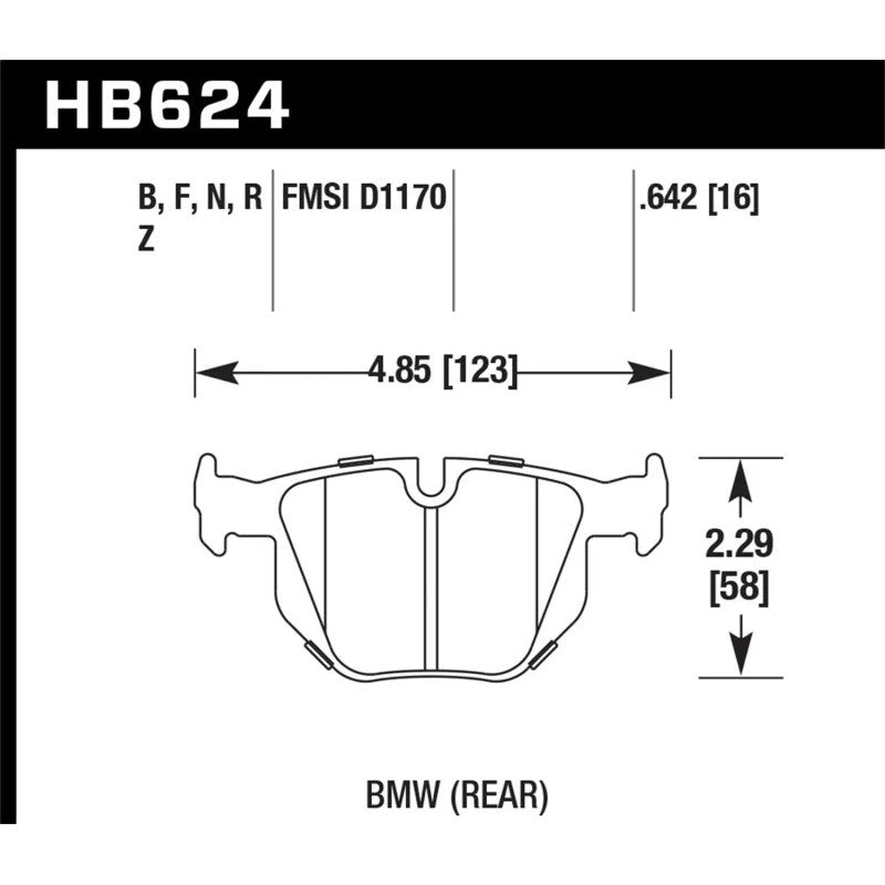 Hawk Performance HPS High Performance Street series rear brake pads for select BMW 3 Series and X1.