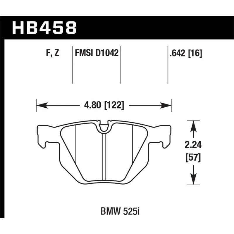 Hawk Performance Performance Ceramic rear brake pad set for select 2004-2019 BMW 5 Series, X5, and X6 models