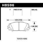 Hawk Performance HPS 5.0 front brake pads (HB596B.690) for 2007-2019 Lexus and Toyota models.