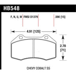 Hawk Performance HPS 5.0 series Ferro-Carbon front brake pad set.