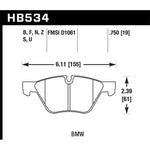 Hawk Performance HT-10 high-temperature front racing brake pad set for select BMW 2004-2016 models