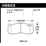 Hawk Performance HPS 5.0 front brake pad set for 2008-2013 BMW 135i and 135is.