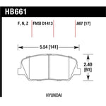 Hawk Performance HPS Street front disc brake pads, manufacturer part number HB661F.667