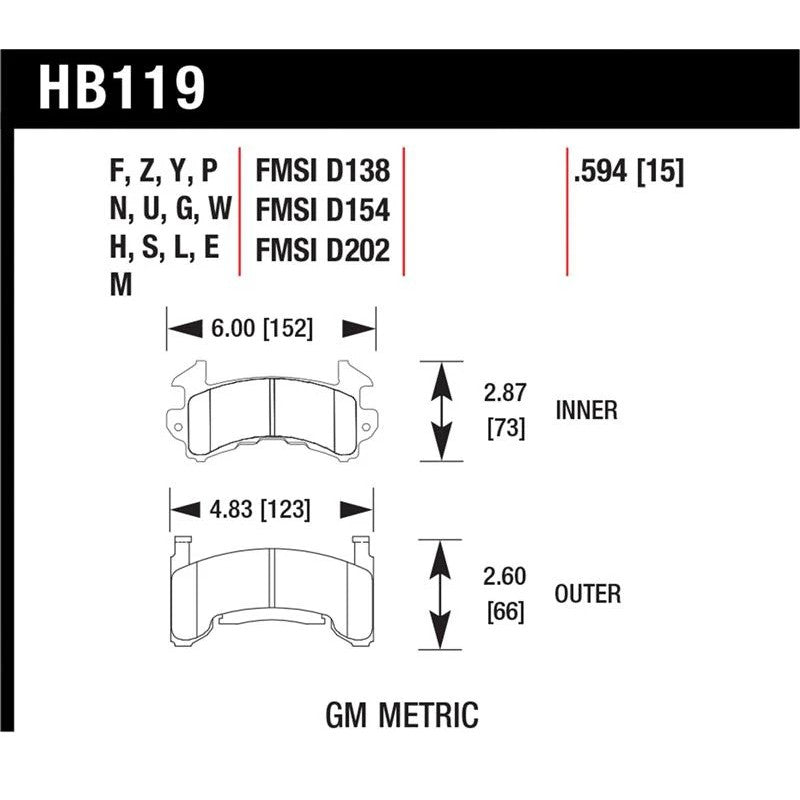 Hawk Performance HPS 5.0 high performance street front disc brake pads.