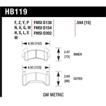 Hawk Performance HPS 5.0 high performance street front disc brake pads.