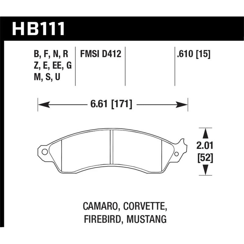 Hawk Performance HPS 5.0 High Performance Street ferro-carbon front brake pad set
