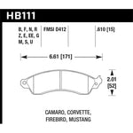Hawk Performance HPS 5.0 High Performance Street ferro-carbon front brake pad set