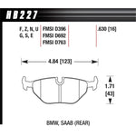 Hawk Performance HPS 5.0 High Performance Street Ferro-Carbon rear disc brake pad set