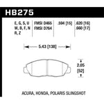 Hawk Performance HPS 5.0 front disc brake pad set for Acura and Honda vehicles.