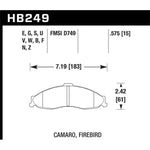 Hawk Performance HPS 5.0 High Performance Street front brake pads for 1998-2002 GM F-Body vehicles.