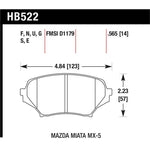Hawk Performance HPS 5.0 High Performance Street front brake pads for 2006-2014 Mazda MX-5 Miata.