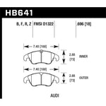 Hawk Performance HPS 5.0 front disc brake pads set for performance street Audi applications