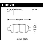 Hawk Performance HPS 5.0 Rear Disc Brake Pad Set HB370B.559