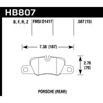 Hawk Performance Ceramic rear disc brake pads for Porsche 911 and Panamera models.
