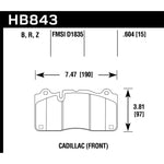 Hawk Performance DTC-70 high-torque front race brake pads for 2016 Cadillac CTS.