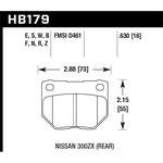 Hawk Performance Race HT-10 rear brake pad set for Nissan 300ZX and Subaru Impreza WRX