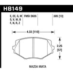 Hawk Performance Blue 9012 race front brake pads for 1994-2005 Mazda Miata