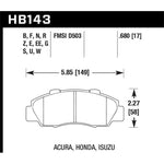 Hawk Performance HPS High Performance Street front brake pad set, part number HB143F.680.