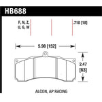 Hawk Performance HPS High Performance Street brake pads for Alcon, AP Racing, and Baer brake systems