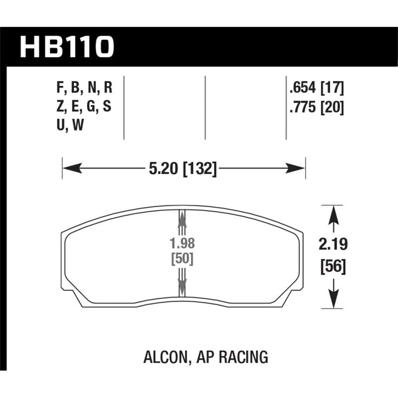 Hawk Performance Blue 9012 race brake pads for AP Racing CP3307, CP5040, and CP5200 calipers