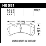 Hawk Performance HPS 5.0 brake pad set for Brembo Caliper Family J/N applications.