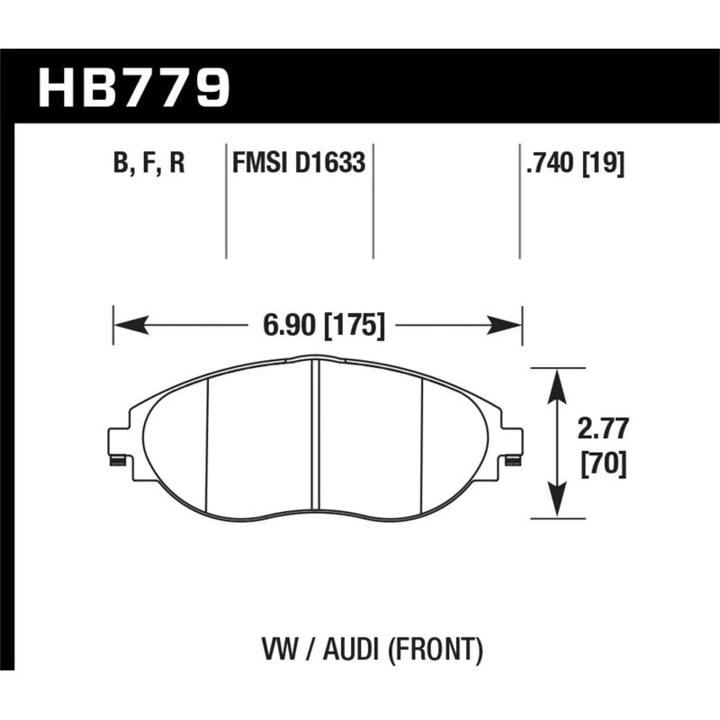 Hawk Performance Street 5.0 high-friction ferro-carbon disc brake pad set.