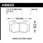 Hawk Performance Ceramic rear brake pad set with HB602Z.545 part number clearly visible.
