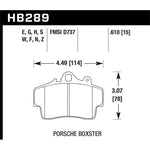 Hawk Performance Ceramic street brake pads with low-dust friction compound for 1997-2008 Porsche Boxster and Cayman.