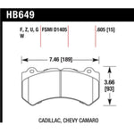 Hawk Performance HB649Z.605 Performance Ceramic street brake pads