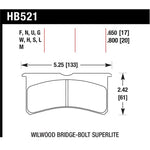Hawk Performance DTC-60 race brake pads for Wilwood Forged Superlite 4 and 6 piston calipers