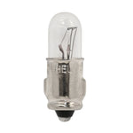 Hella 3898 miniature halogen bulb with a BA7s metal bayonet base and clear T2 glass envelope.