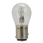 HELLA 1157 dual filament incandescent bulb with BAY15d metal base and clear S8 glass housing.