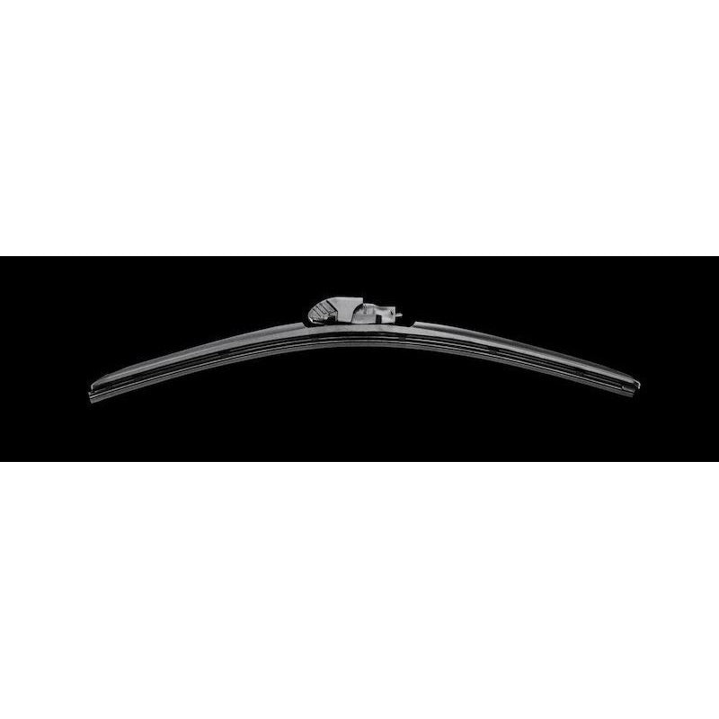 Hella Clean Tech 16-inch aerodynamic beam-style wiper blade showing the universal multi-clip mounting adapter.