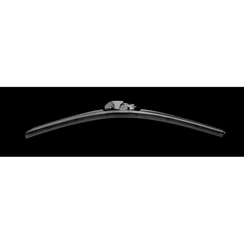 Single HELLA Clean Tech 21-inch beam-style wiper blade showing universal mounting multi-clip adapters.