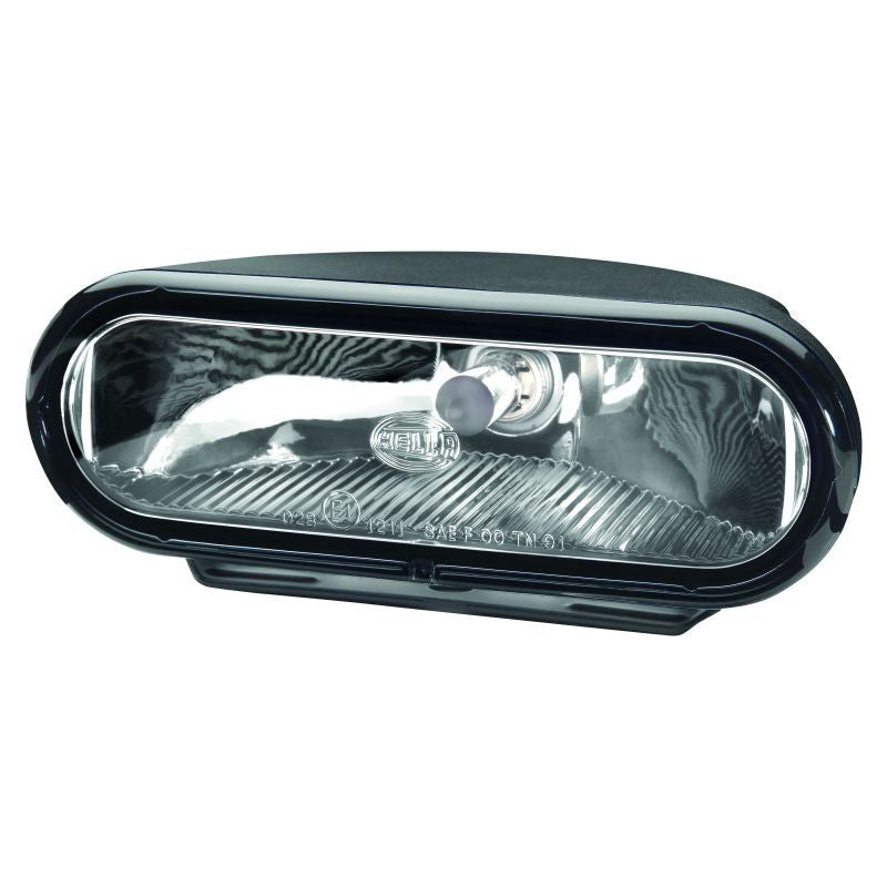 Hella FF75 Series halogen fog lamp kit featuring compact flat housings and H7 12V/55W bulbs.