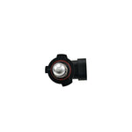 Pair of Hella H10 12V 65W Xen White halogen bulbs with glass envelopes and plastic bases.