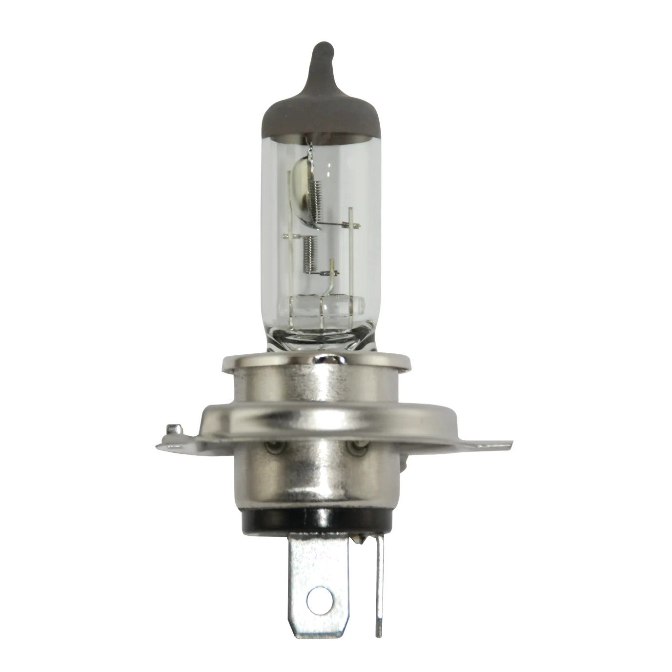 Hella H4 12V 130/90W halogen headlight bulb featuring a clear glass envelope and a three-prong P43t metal base.