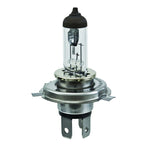 Hella H4 12V 60/55W halogen headlight bulb with quartz glass and three-prong base.
