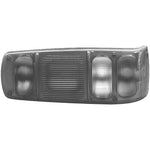 HELLA 6-function combination rear lamp for horizontal mounting with integrated reflex reflectors and side markers.