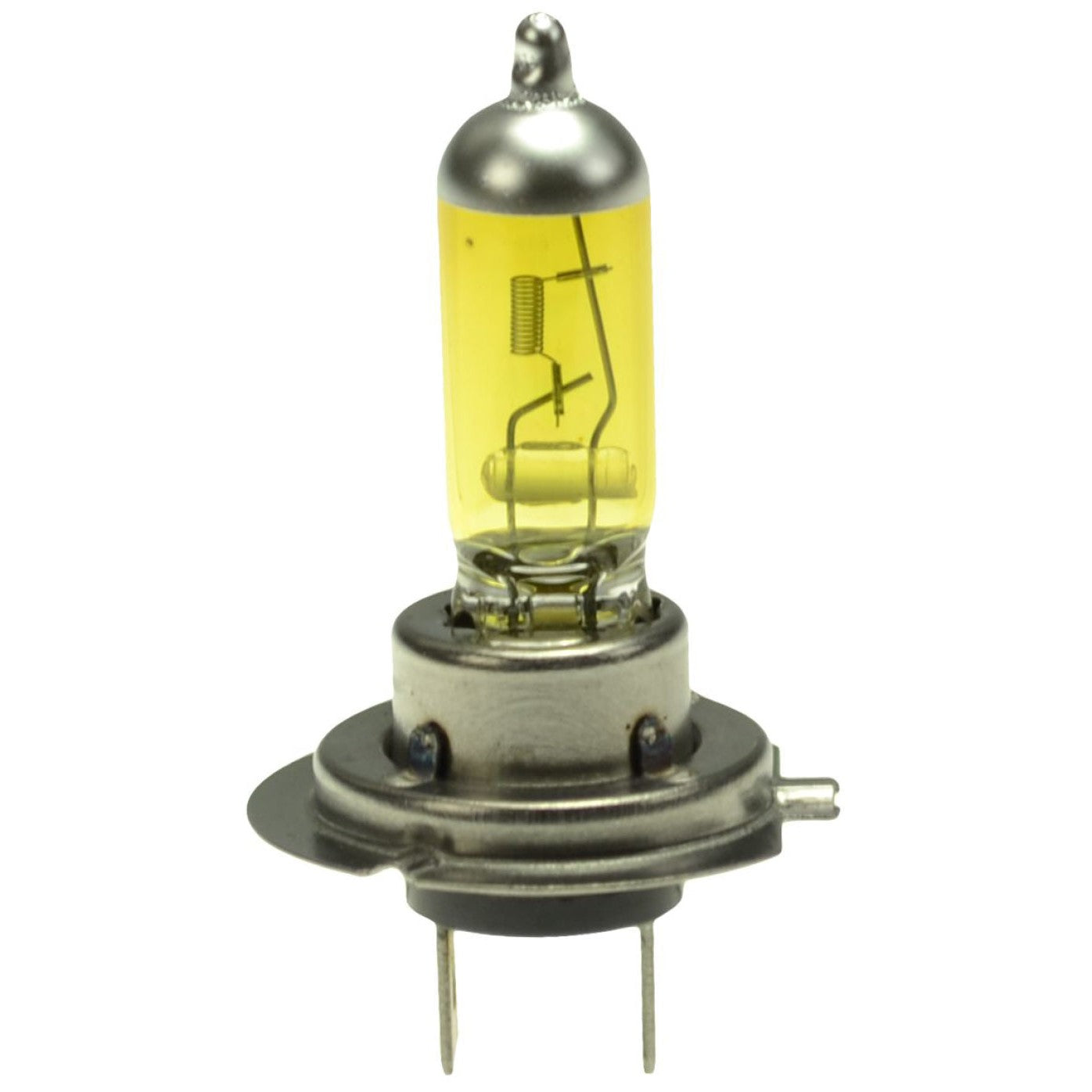 Hella Optilux XY Series H7 halogen bulb featuring a yellow-tinted glass envelope and standard H7 base.