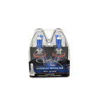 Two Hella Optilux XB Extreme H11 halogen bulbs featuring blue coated glass for high-output xenon-look lighting.